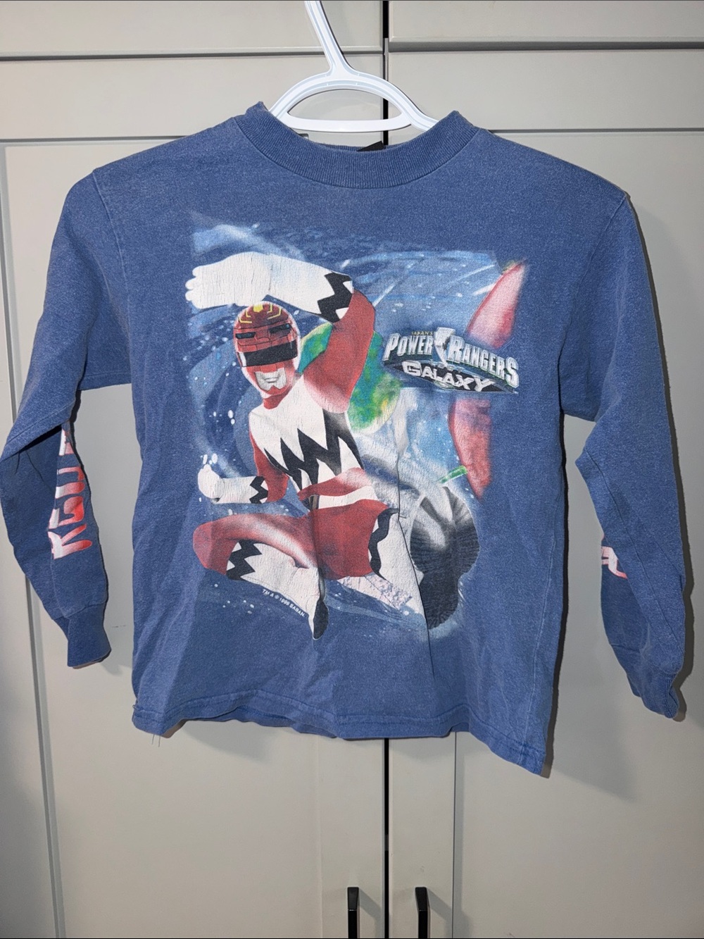 Power Rangers Galaxy Blue Graphic Long Sleeve Tee